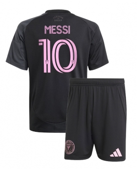 Billige Fotballdrakt Inter Miami Lionel Messi #10 Replika Bortedraktsett Barn 2025-26 Kortermet (med bukser)